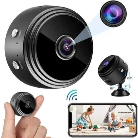 AB SmartEye Mini Wireless WiFi Security Camera | HD 1080p Indoor Video Recorder with Low Light Vision | Portable & Magnetic | Home, Office, and Baby Monitor